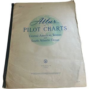 Atlas of Pilot Charts Central American Waters South Atlantic Ocean VTG Navy Maps